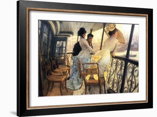 The Gallery of the H.M.S. Calcutta-James Tissot-Framed Art Print