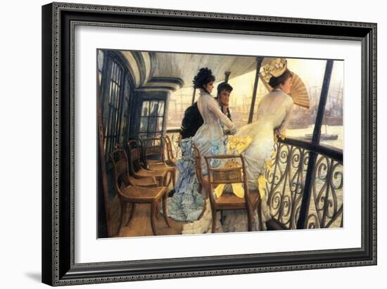 The Gallery of the H.M.S. Calcutta-James Tissot-Framed Art Print