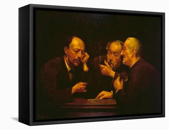 The Gamblers, 1892-null-Framed Premier Image Canvas