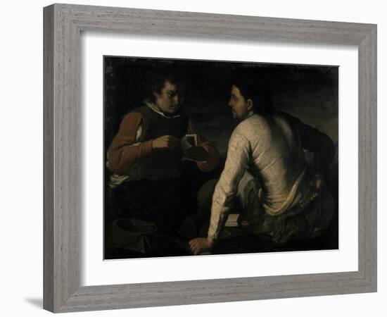 The Gamblers, before 1665-Domenico Gargiulo-Framed Giclee Print