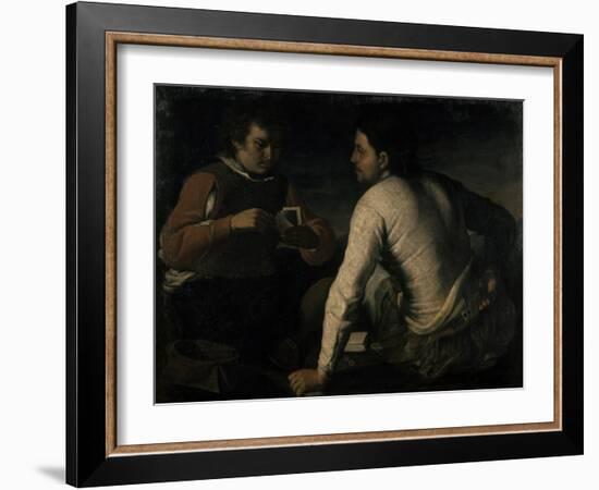 The Gamblers, before 1665-Domenico Gargiulo-Framed Giclee Print