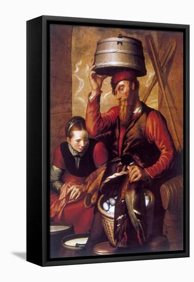 The Game Dealer, 16th Century-Pieter Aertsen-Framed Premier Image Canvas