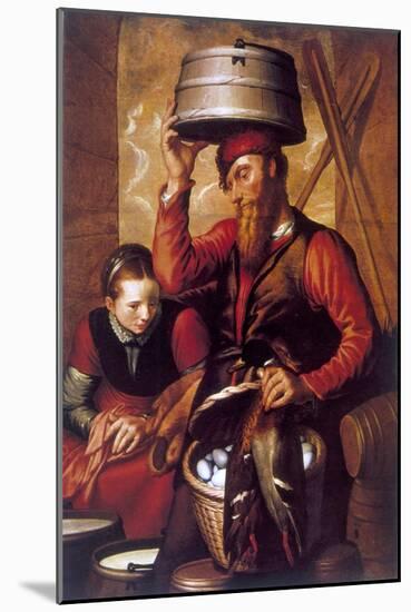 The Game Dealer, 16th Century-Pieter Aertsen-Mounted Giclee Print