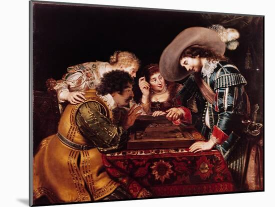 The Game of Backgammon-Cornelis de Vos-Mounted Giclee Print