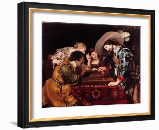 The Game of Backgammon-Cornelis de Vos-Framed Giclee Print