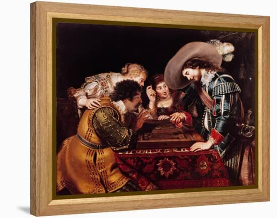 The Game of Backgammon-Cornelis de Vos-Framed Premier Image Canvas