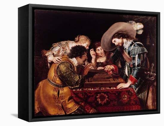 The Game of Backgammon-Cornelis de Vos-Framed Premier Image Canvas