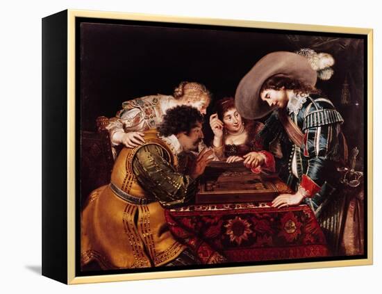 The Game of Backgammon-Cornelis de Vos-Framed Premier Image Canvas