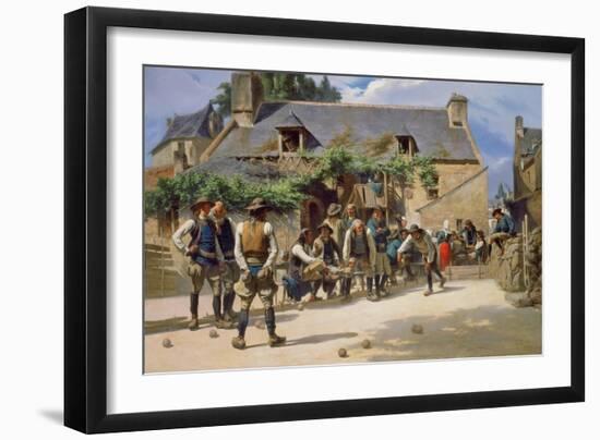 The Game of Boules at Pont-Aven, 1869-Charles Giraud-Framed Giclee Print