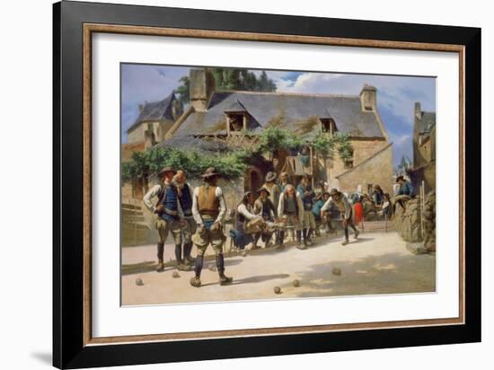 The Game of Boules at Pont-Aven, 1869-Charles Giraud-Framed Giclee Print