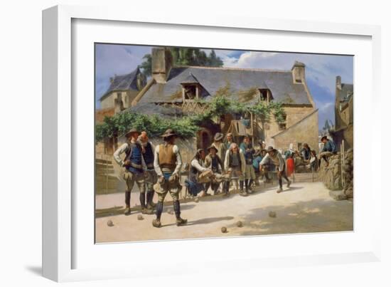 The Game of Boules at Pont-Aven, 1869-Charles Giraud-Framed Giclee Print