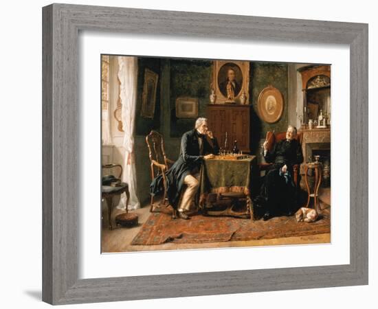 The Game of Chess-Gerard Portielje-Framed Giclee Print