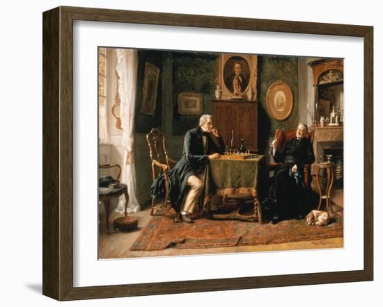 The Game of Chess-Gerard Portielje-Framed Giclee Print