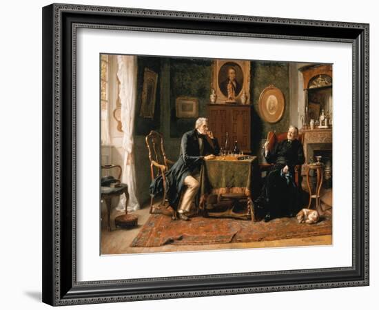 The Game of Chess-Gerard Portielje-Framed Giclee Print