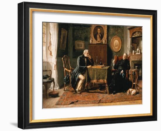 The Game of Chess-Gerard Portielje-Framed Giclee Print