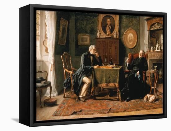 The Game of Chess-Gerard Portielje-Framed Premier Image Canvas