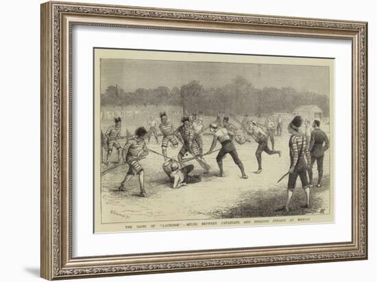 The Game of Lacrosse, Melee Between Canadians and Iroquois Indians at Belfast-William Ralston-Framed Giclee Print