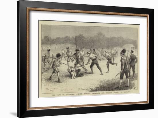 The Game of Lacrosse, Melee Between Canadians and Iroquois Indians at Belfast-William Ralston-Framed Giclee Print