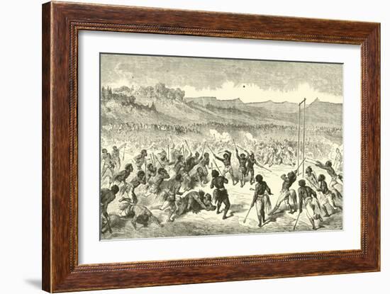 The Game of Lacrosse-Gustave Doré-Framed Giclee Print