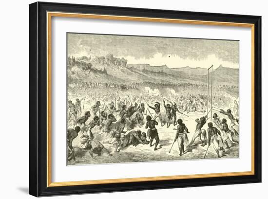 The Game of Lacrosse-Gustave Doré-Framed Giclee Print