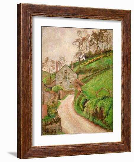 The Gamekeeper's House, or the Gardener's Cottage, 1913-Lucien Pissarro-Framed Giclee Print