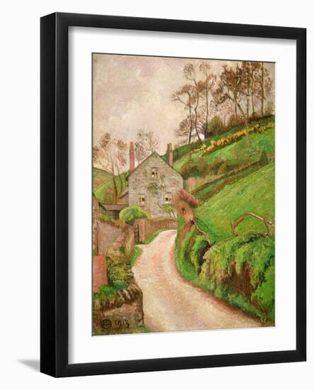 The Gamekeeper's House, or the Gardener's Cottage, 1913-Lucien Pissarro-Framed Giclee Print