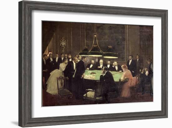 The Gaming Room at the Casino, 1889-Jean Béraud-Framed Giclee Print