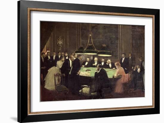 The Gaming Room at the Casino, 1889-Jean Béraud-Framed Giclee Print