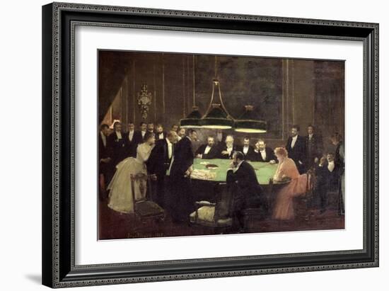 The Gaming Room at the Casino, 1889-Jean Béraud-Framed Giclee Print