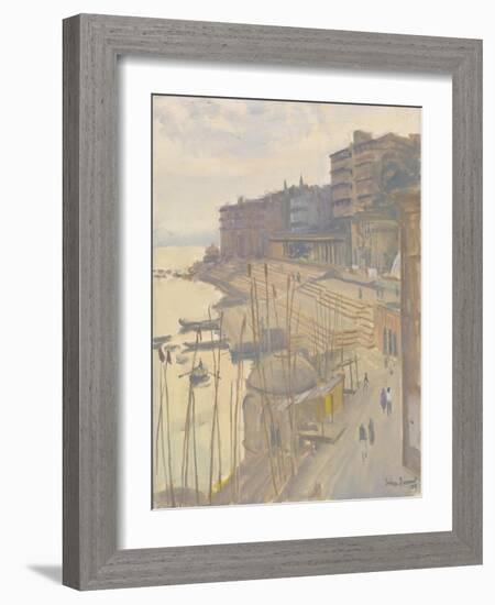 The Ganges at Varanesi, 2009-Julian Barrow-Framed Giclee Print