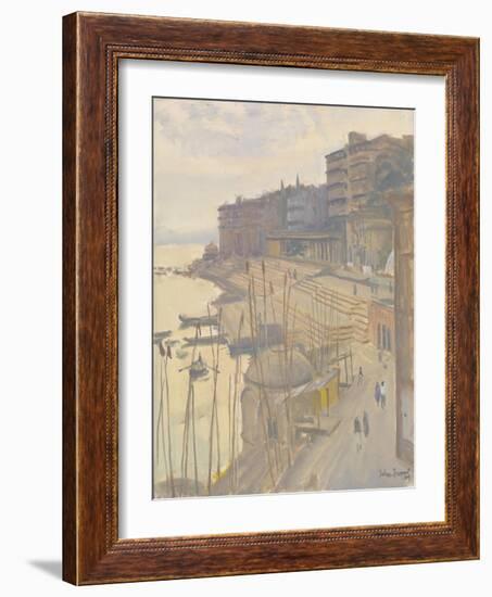 The Ganges at Varanesi, 2009-Julian Barrow-Framed Giclee Print