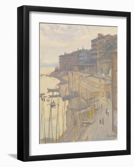 The Ganges at Varanesi, 2009-Julian Barrow-Framed Giclee Print