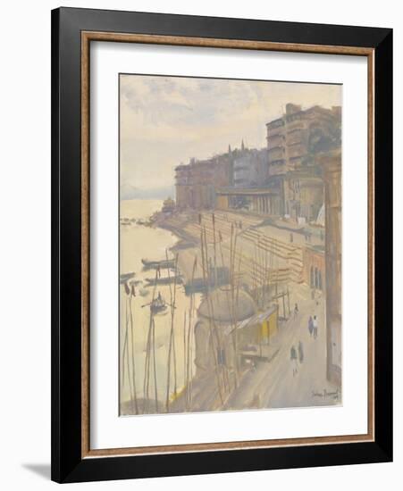 The Ganges at Varanesi, 2009-Julian Barrow-Framed Giclee Print