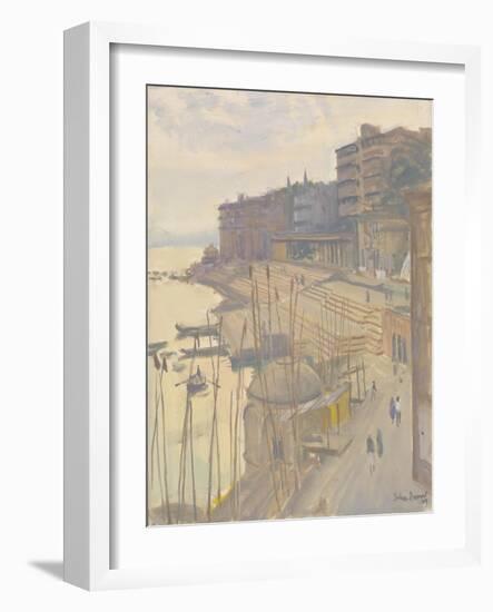 The Ganges at Varanesi, 2009-Julian Barrow-Framed Giclee Print