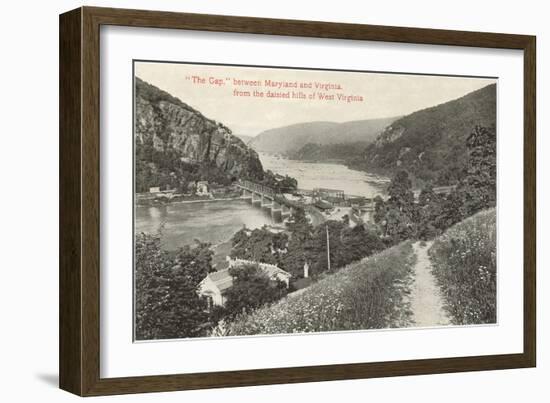 The Gap between Maryland and Virginia from West Virginia-null-Framed Art Print