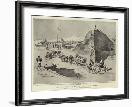 The Gap in the Great Wall of China at Shan-Hai-Kwan-Charles Edwin Fripp-Framed Giclee Print