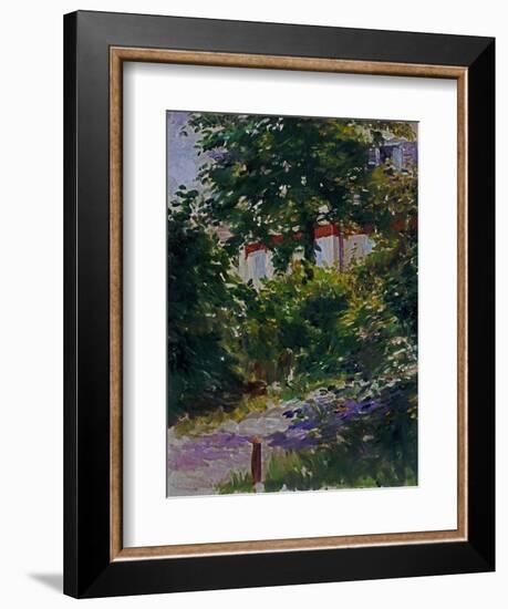 The Garden Around Manet's House in Reuil, France-Edouard Manet-Framed Giclee Print