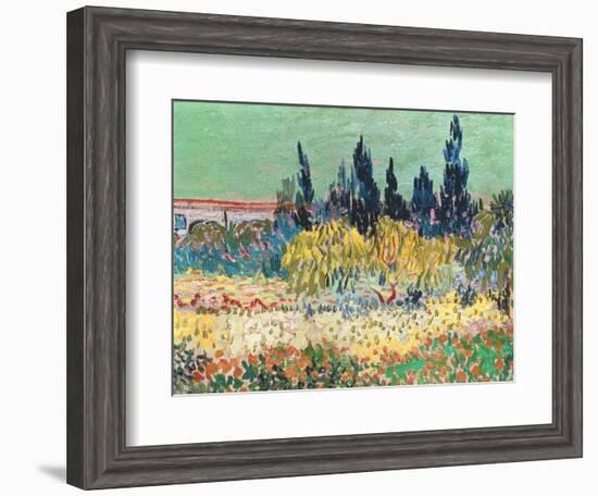 The Garden at Arles, Detail of the Cypress Trees, 1888 (Detail)-Vincent van Gogh-Framed Giclee Print