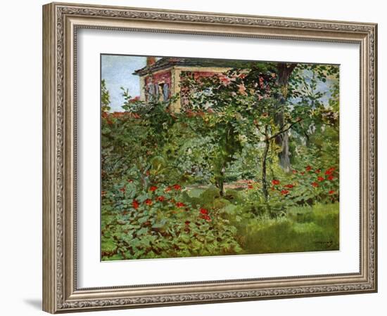 The Garden at Bellevue, 1880-Edouard Manet-Framed Giclee Print