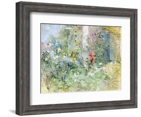The Garden at Bougival, 1884-Berthe Morisot-Framed Premium Giclee Print