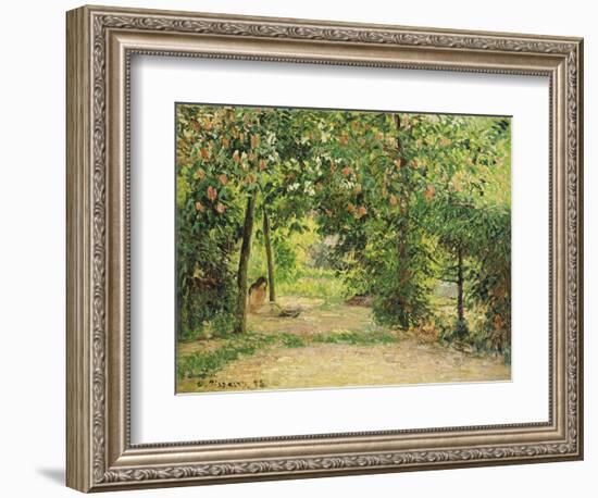 The Garden at Eragny in Spring, 1894-Camille Pissarro-Framed Giclee Print