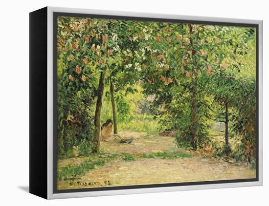 The Garden at Eragny in Spring, 1894-Camille Pissarro-Framed Premier Image Canvas