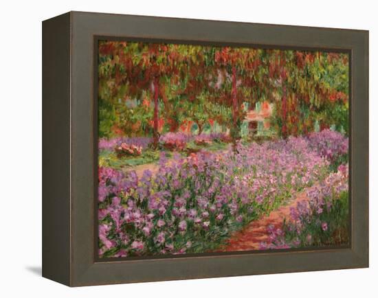 The Garden at Giverny, 1900 (Oil on Canvas)-Claude Monet-Framed Premier Image Canvas