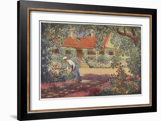 The Garden at Robundara an Early Australian Homestead-Percy F.s. Spence-Framed Art Print