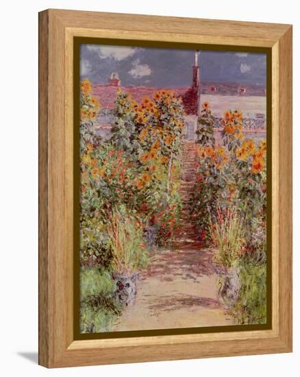 The Garden at Vetheuil, 1881-Claude Monet-Framed Premier Image Canvas