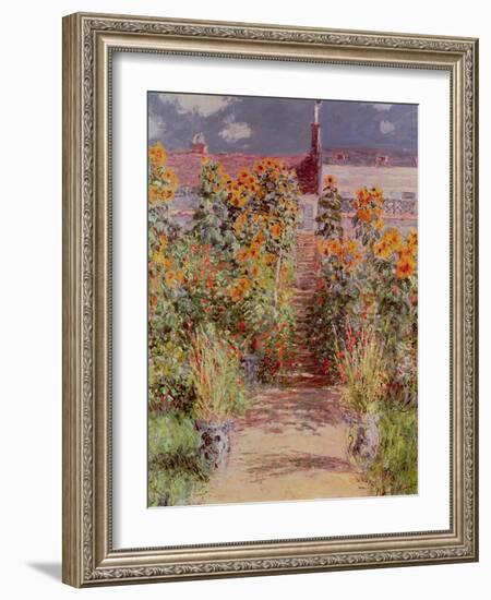 The Garden at Vetheuil, 1881-Claude Monet-Framed Giclee Print