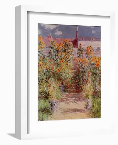 The Garden at Vetheuil, 1881-Claude Monet-Framed Giclee Print