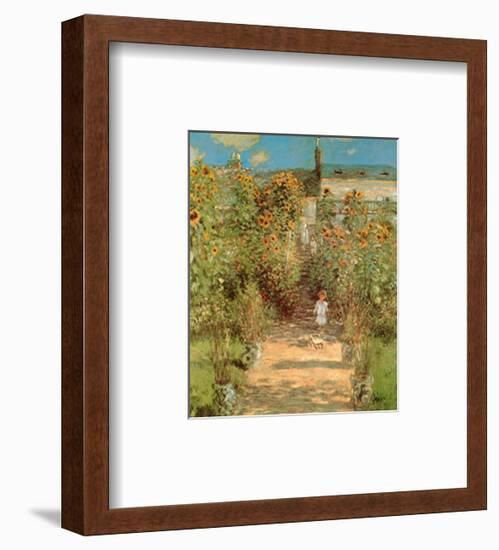 The Garden at Vetheuil-Claude Monet-Framed Art Print