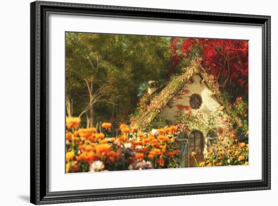 The Garden Cottage, 3D Computer Graphics-Atelier Sommerland-Framed Art Print