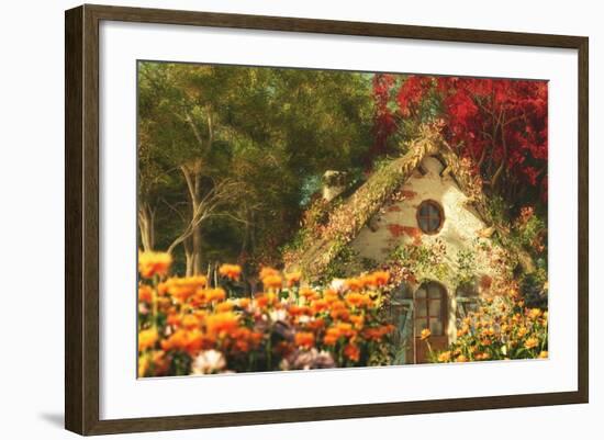 The Garden Cottage, 3D Computer Graphics-Atelier Sommerland-Framed Art Print